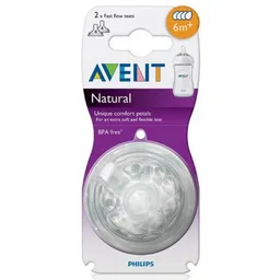 Avent Chupos Tetinas Teteros Natural Etapas 6M+