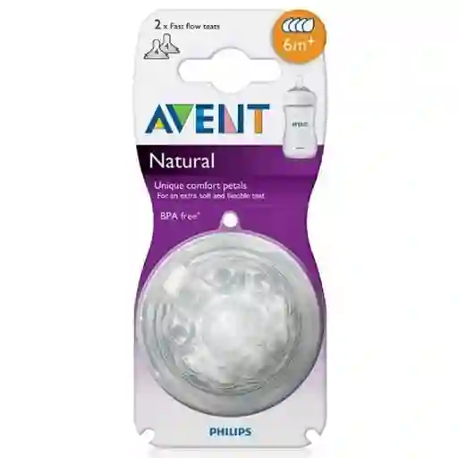 Avent Chupos Tetinas Teteros Natural Etapas 6M+