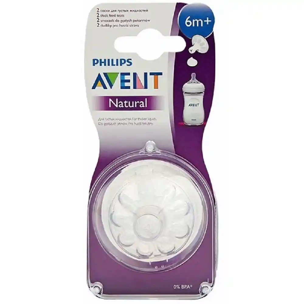 Avent Chupos De Repuesto Tetinas Natural Flujos Espesos 6M+