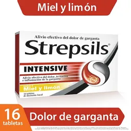 Strepsils Intensive Miel Y Limon X 16 Tabletas Flurbiprofeno