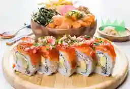 Sushi o bowl rocoto + gyosa + bebida