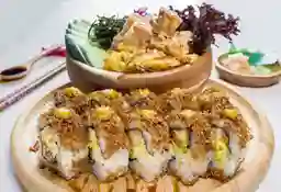 Sushi o bowl veggie + gyosa + bebida
