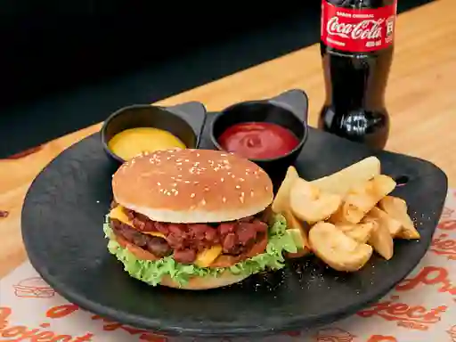 Combo de Hamburguesa Project Chile con Carne