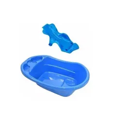 Bañera Tina Para Bebe Con Soporte Base Acomodador azul