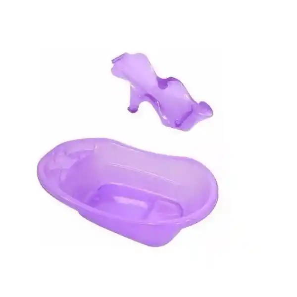 Bañera Para Bebe Con Soporte Base Acomodador  Morado