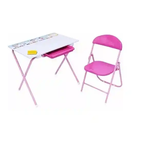 Set Kinder Garden Tablero + Escritorio + Silla Rosado