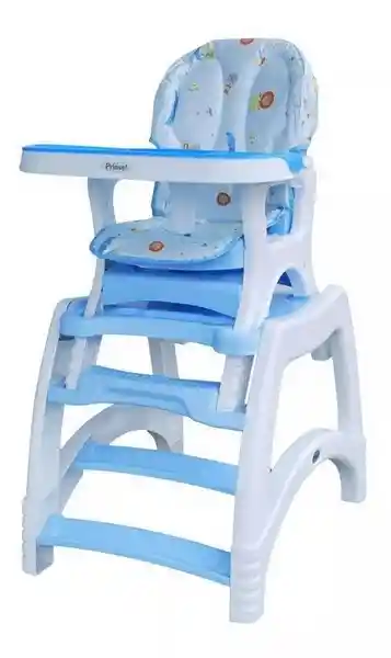 Silla Comedor Para Bebé Escritorio 2 En 1 azul