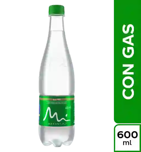 Agua Manantial con Gas de 600 ml