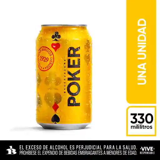 Cerveza Poker Lata 330Ml