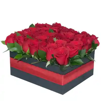 Caja Deluxe Con Rosas 42 U