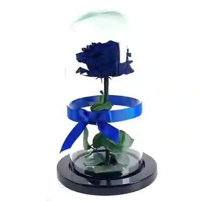 Rosa Eterna Azul en Urna 1 U