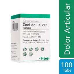 Zeel Ad Us Vet Tabletas Medicamento Homeopático Uso Veterinario