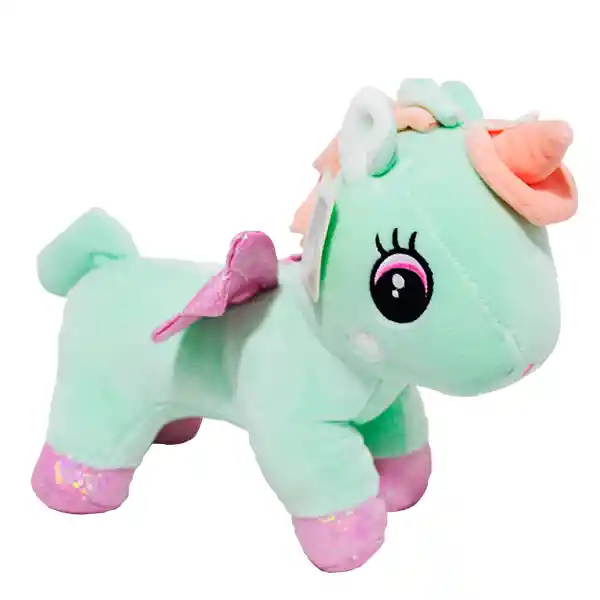 Peluche de Unicornio Color Cian