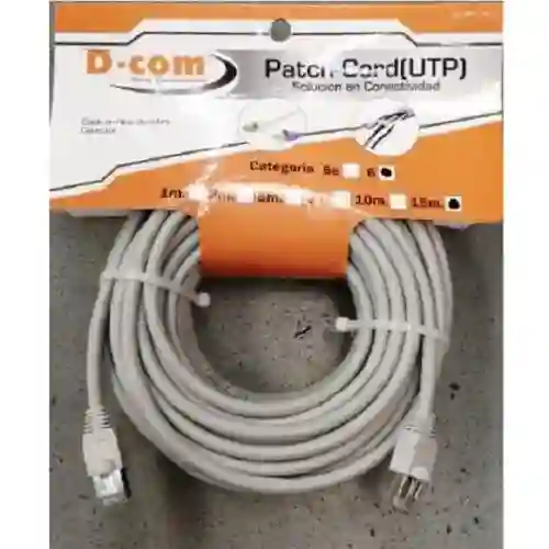 D-com Cordón Cable Gris Utp Cb.24 Awg