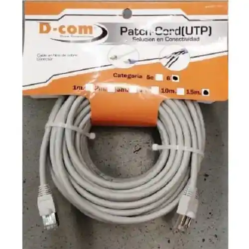 D-com Cordón Cable Gris Utp Cb.24 Awg