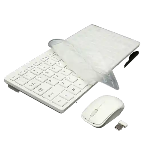 Mac Combo Mini Teclado y Mouse Inalámbrico Tipo Elegante