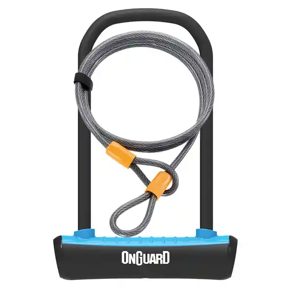 Candado Onguar 8154 Para Bicicleta Neón Guaya Azul 1 U