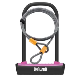 Candado Onguard 8154 Para Bicicleta Neón Guaya Rosado 1 U