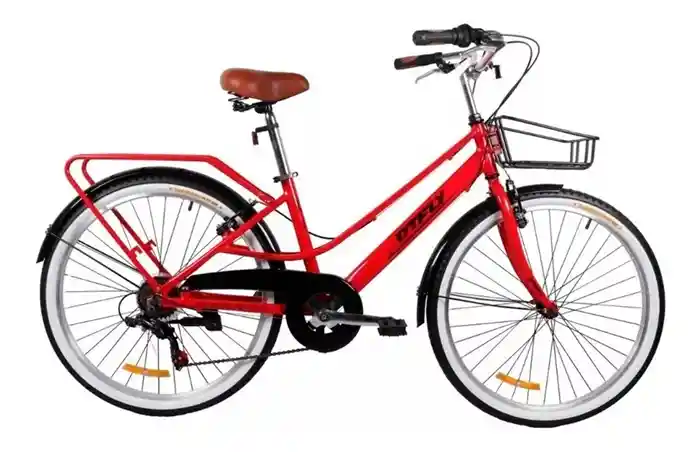 Bicicleta Crucera Dtfly Copenhagen Roja R26" 1 U