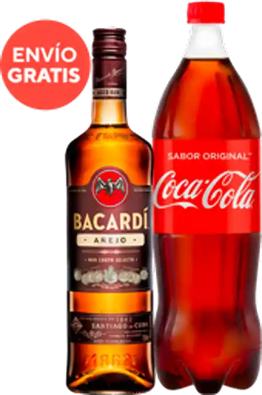 Combo Ron Añejo - Bacardi - Botella 750 Ml + Gaseo