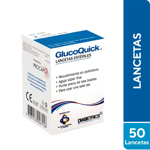 Fora-Glucoquick Diabetrics Healthcare Lancetas Esteriles