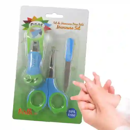 Set Cortauñas tijeras limapara bebe con lupa Noor niño