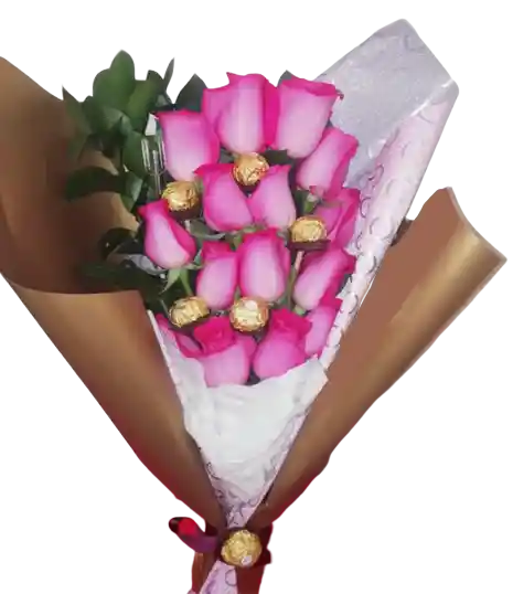 Chocolates Bouquet De Rosas Con Ferreros