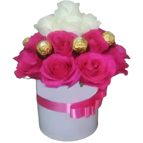 Ferrero Caja De Rosas Rosadas Y Chocolates 1 U