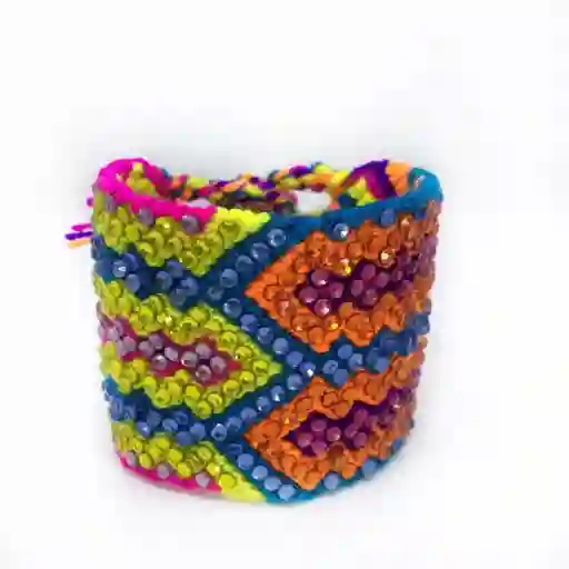 Brazalete Wayuu Con Cristales