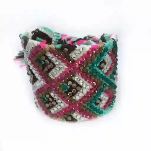 Wayuu Brazalete Con Cristales