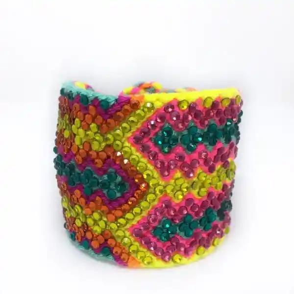 Wayuu Brazalete Con Cristales