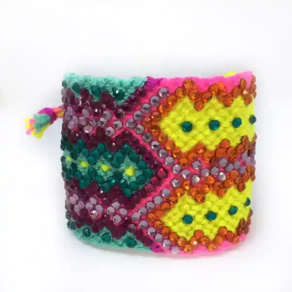 Wayuu Brazalete Con Cristales