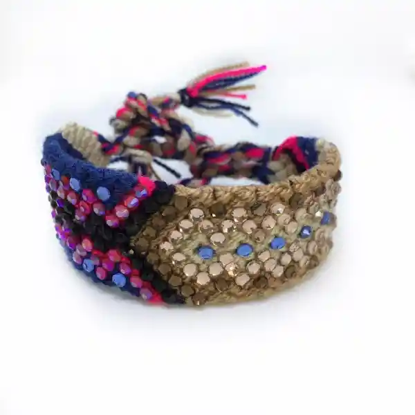 Wayuu Brazalete Con Cristales