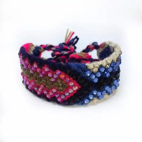 Wayuu Brazalete Con Cristales