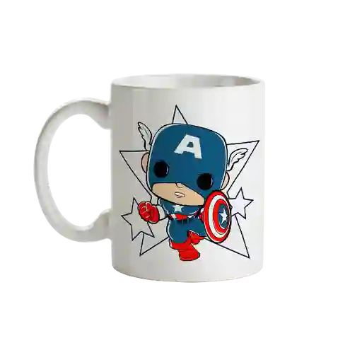 Mug Capitan America Tipo Pop