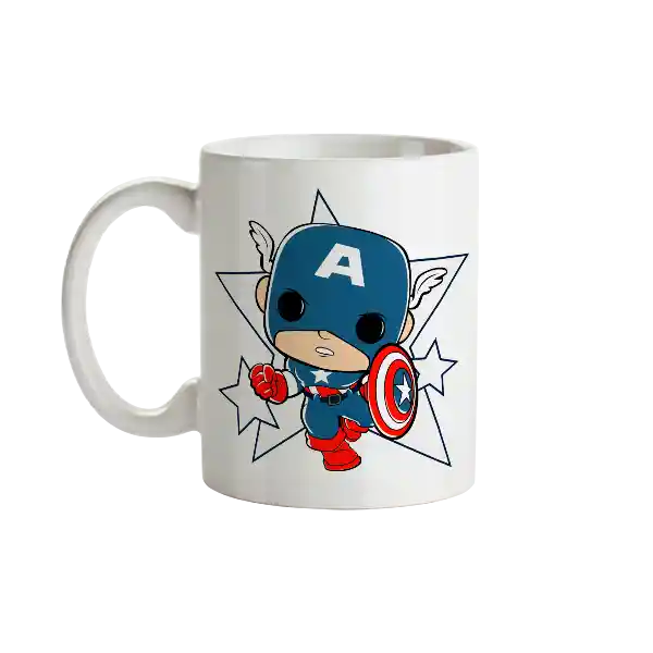 Mug Capitan America Tipo Pop