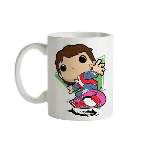 Mug Marty McFly Hoverboard Tipo Pop