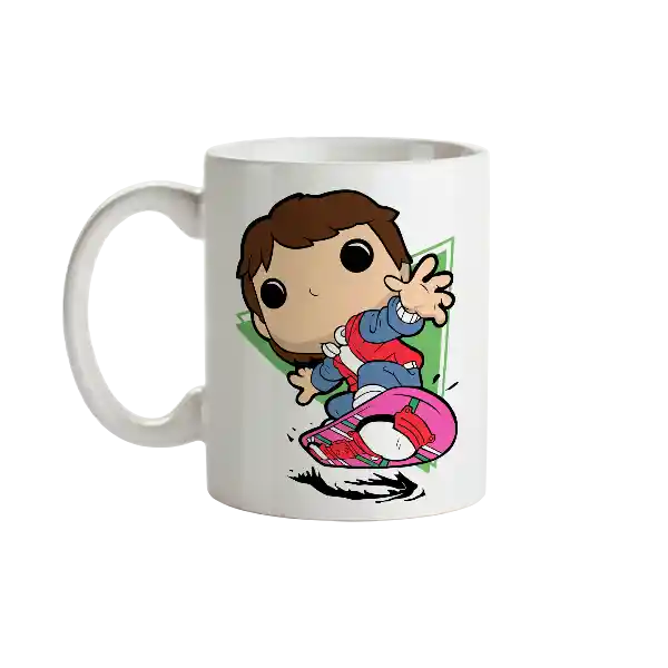 Mug Marty McFly Hoverboard Tipo Pop