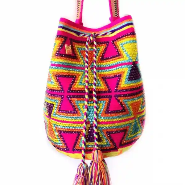 Mochila Wayuu Grande Con Cristales