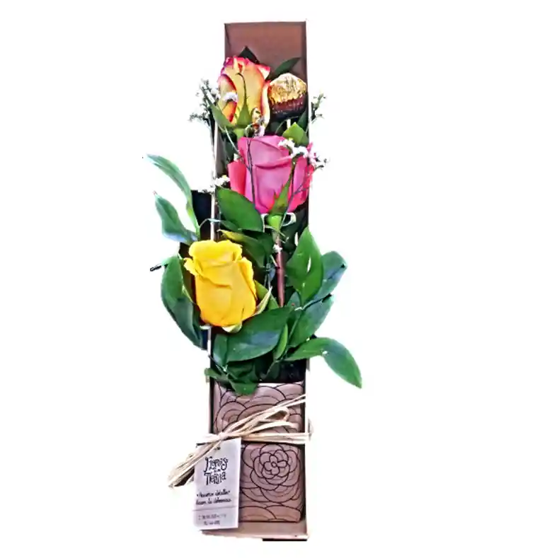 Caja 3 rosas