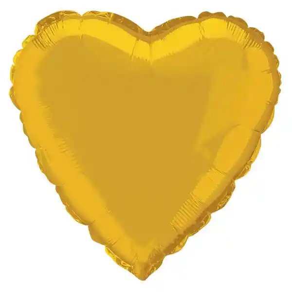 Globo Corazon Dorado Metalizado 1 U