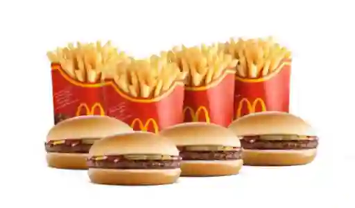 4 Hamburguesas con Queso + 4 Papas Grandes™
