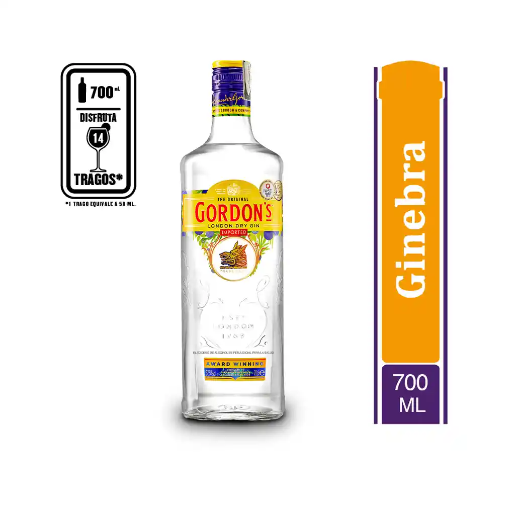 Gordons Dry Gin Ebra Gordon´S London Gin 700 Ml