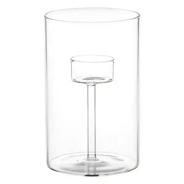 Candelabro de Vidrio Con Vaso M Transparente 0001 Casaideas