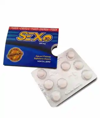 Sex 30 Potenciador Natural Caja 8 U