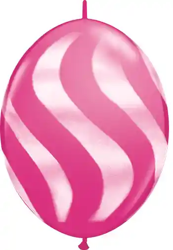 Globo Qualatex 12 Qlink Rosa & Blanco