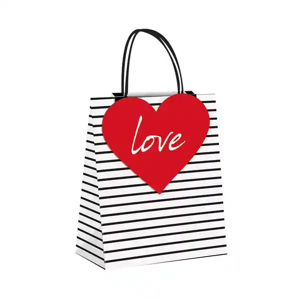 Serpentex Bolsa Papel Dlx Love 26X19.5X9.5 Cm Por