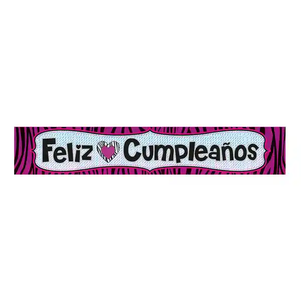 Sempertex Cartel Holografiado Jumbo Feliz Cumpleaños Cebra