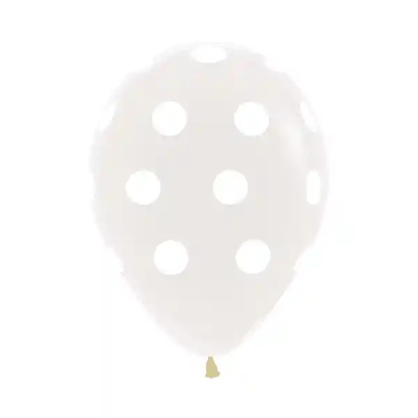 Sempertex Globo Inf Polka Dots Blanco R12