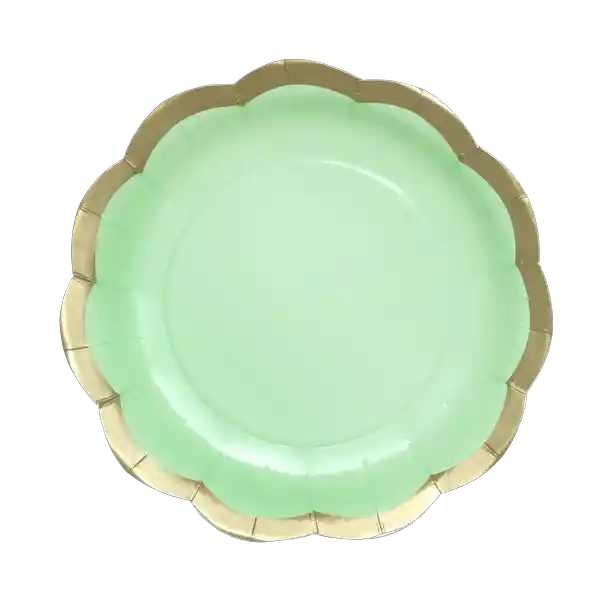 Plato Mi Fiesta Redondo Verde Menta Pastel